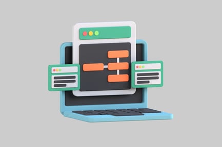 Vista previa: Ilustración de la interfaz del diagrama de codificación de un portátil