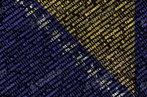 Preview: Bosnia and Herzegovina flag is depicted on the screen with the program code