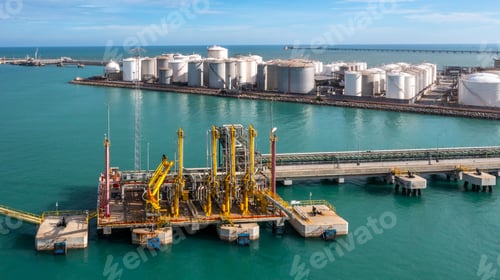 Preview: Oil and gas refinery plant form industry zone, Aerial view oil and gas Industrial.