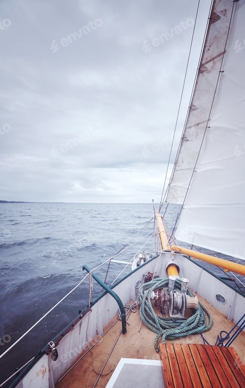 Preview: Ocean cruise, travel concept, color toning applied.
