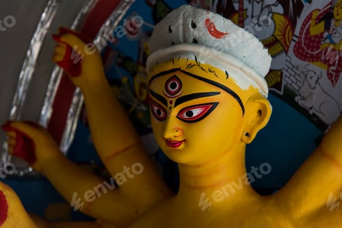 Preview: Unfinished idol of Hindu Goddess Durga