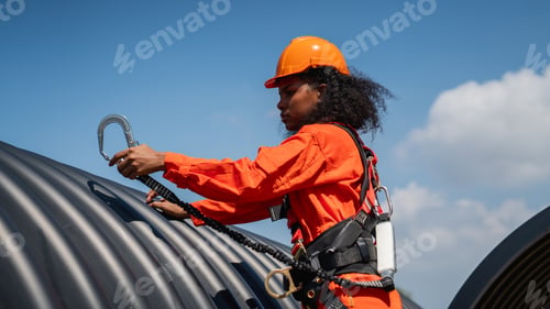 Preview: Engineers work inside a large steel pipe, building a tunnel for an oil, gas, and fuel pipeline.