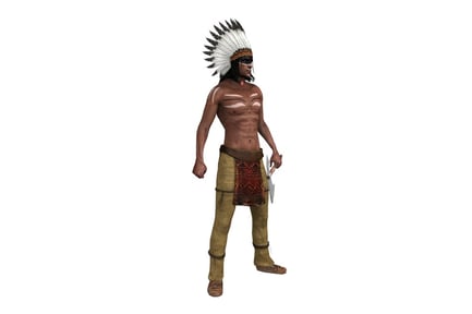 Preview: Native American Chief with Tomahawk