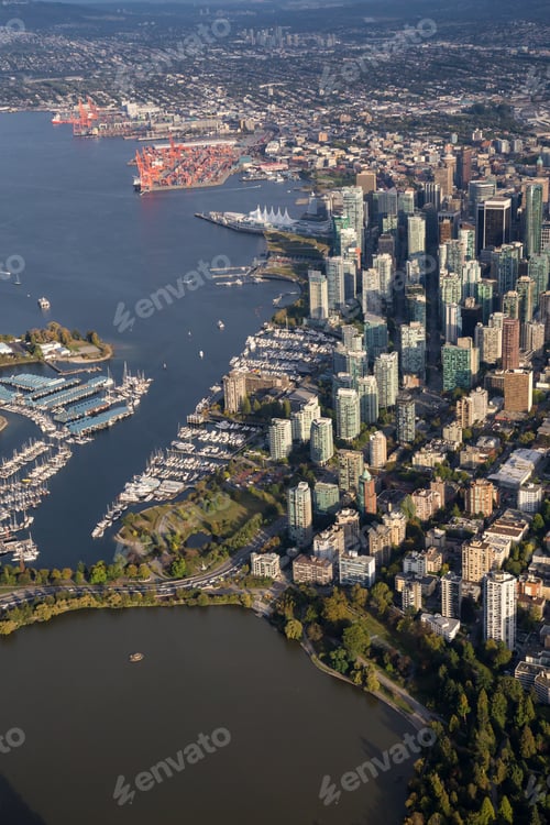Preview: Aerial View of Downtown Vancouver, British Columbia, Canada. Modern City