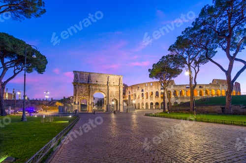 Preview: Rome, Italy at the Arch of Constantine and the Colosseum