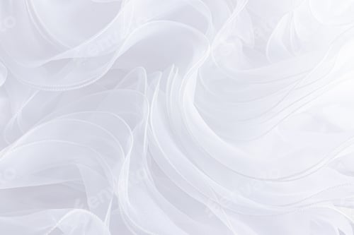 Preview: Abstract snow-white background of silk ruffles of white fabric. Delicate background.