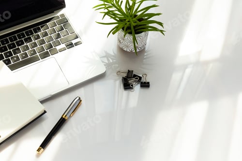 Preview: Office desk with plant