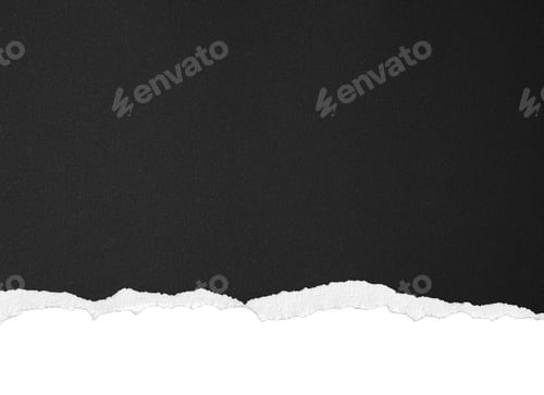 Preview: black torn paper texture piece ripped border edge