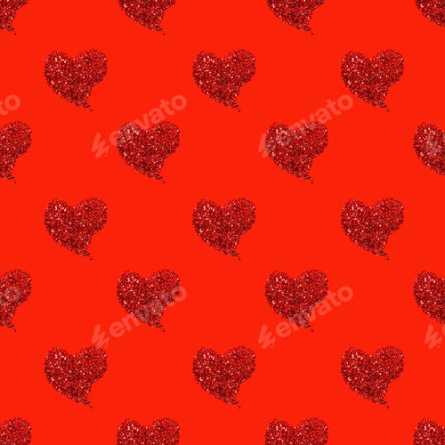 Preview: Seamless pattern with hearts and confetti. Vibrant festive designs for packaging, card
