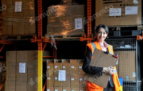 Preview: Warehouse worker confidently managing inventory