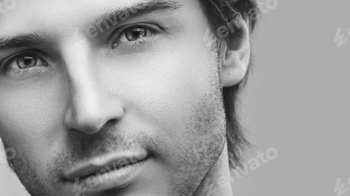 Preview: Young handsome man with a stubble beard