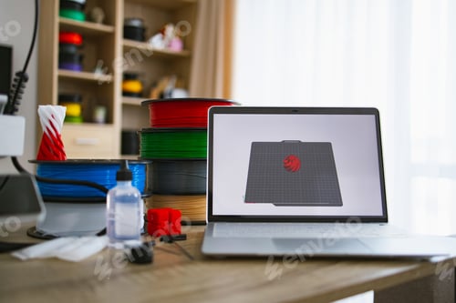 Preview: 3D Printing Setup with Laptop