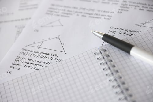 Preview: Handwriting of geometrical tasks on examination, practice
