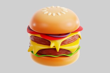 Preview: 3D Double Beef Burger