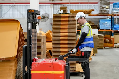 Preview: Warehouse Industrial supply chain and Logistics Companies inside. workers on inventory check.