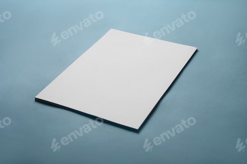 Preview: Sheet of paper on a colored background