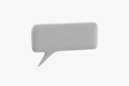 Preview: White Speech Bubble 13 - Minimalist Communication Tool