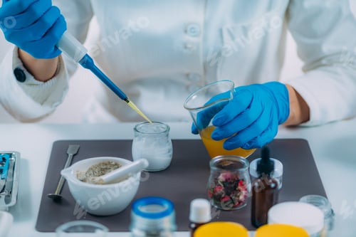 Preview: Natural Cosmetics. Preparing Beauty Cream in Lab