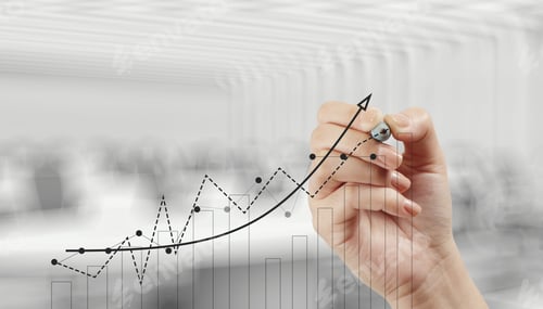 Preview: Hand Drawing Graph Chart And Business Strategy As Concept