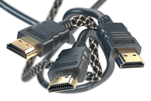 Preview: HDMI cable for computer tv and video isolated on white.