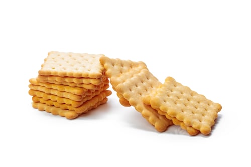 Preview: Cracker cookies isolated on white background
