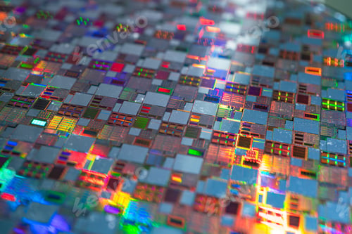 Preview: Silicon wafer for manufacturing semiconductor of integrated circuit.