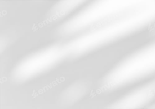 Preview: White wall with shadow of leaves overlay. Sunlight effect shadow on the wall.