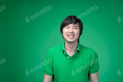 Preview: Man in green on green background