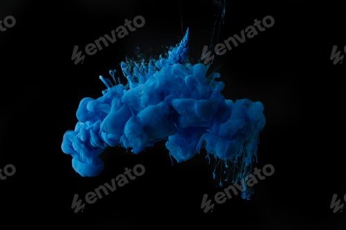 Preview: background with abstract blue splash of paint