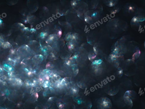 Preview: Blue, yellow and purple bokeh. Perfect abstract overlay Trendy neon colors sparkling defocused light