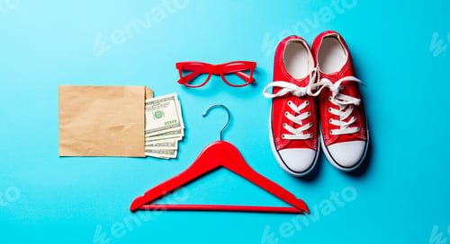 Preview: glasses, gumshoes, money and hanger