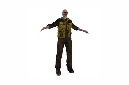 Preview: Figure with yellow vest and blood-stained garments