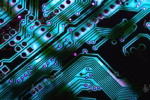 Preview: Electronic circuit board close up