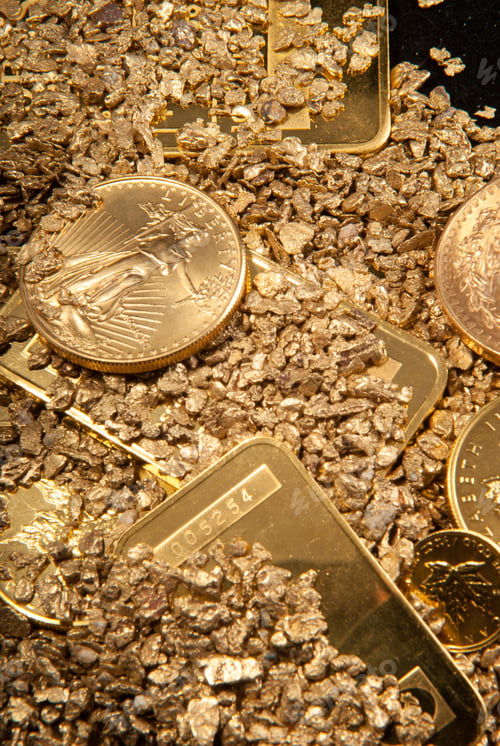Preview: gold in coins, nuggets and ingots