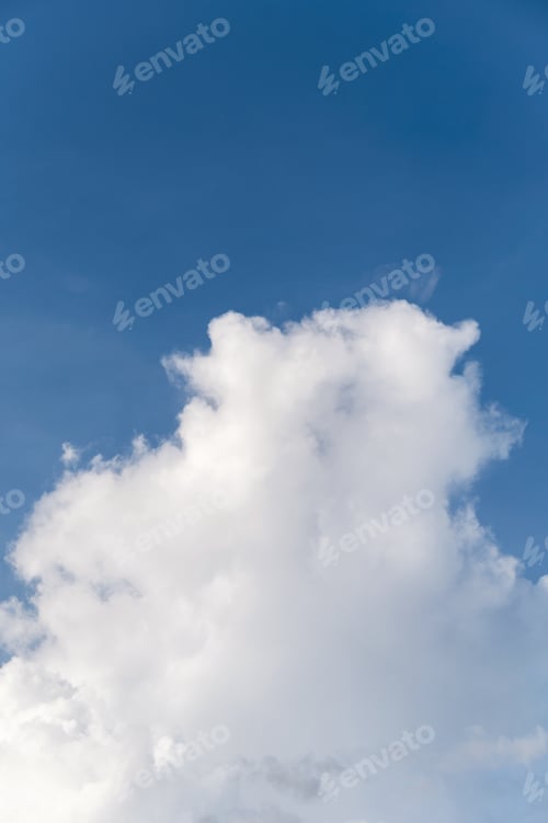 Preview: White fluffy clouds with blue sky