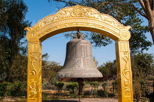 Preview: A big sized bell structure situated inside the UNESCO world heritage site of Lumbini