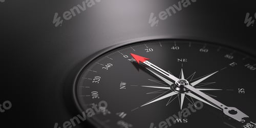 Preview: Business Orientation Background, Compass on the Right