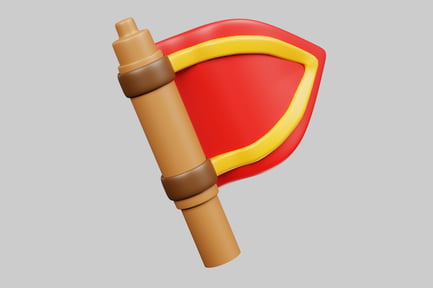 Preview: Cartoon map scroll with shield