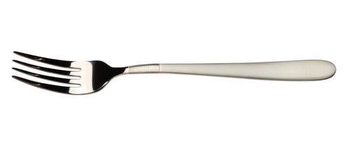 Preview: New stainless steel fork on a white isolated background