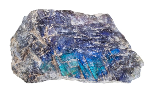 Preview: specimen of Labradorite stone isolated