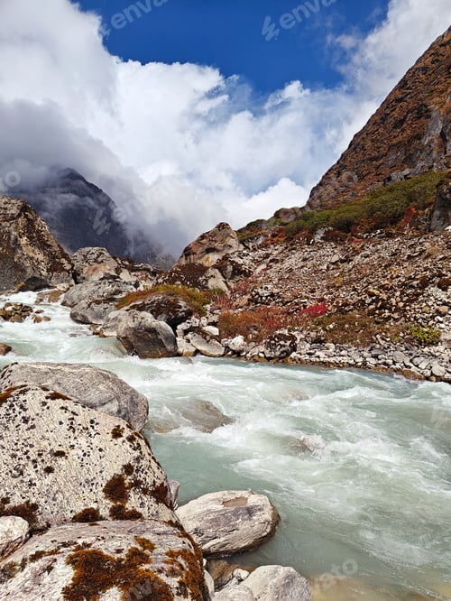 Preview: Beautiful mountain river in Himalayas. Nepal