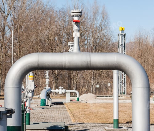 Preview: Control station and gas pipe line junction. Pipe , tank and valve.