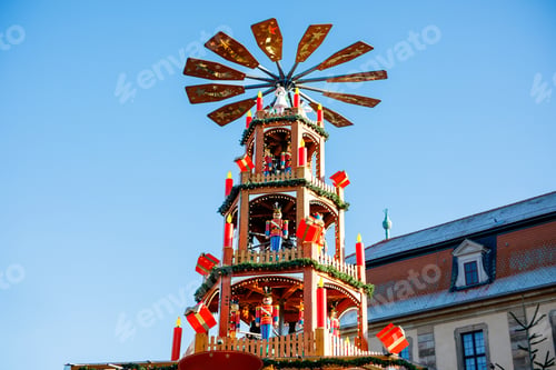 Preview: Traditional christmas market in the historic center of Fulda, Hesse, Germany.