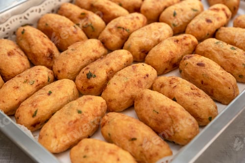Preview: fried homemade potato croquettes