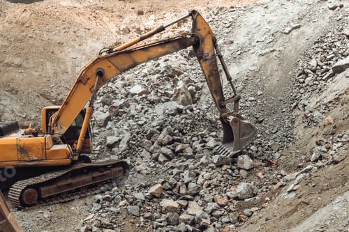 Preview: Hydraulic crusher and track type excavator backhoe machinery working