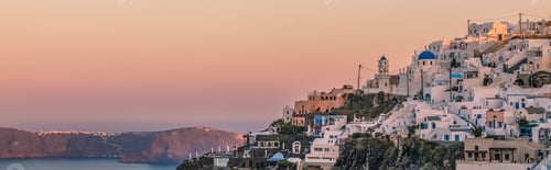 Preview: White architecture of Oia village on Santorini island.