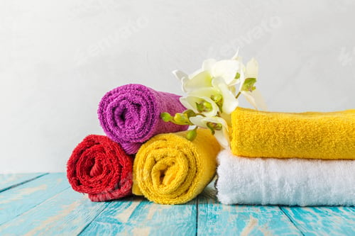 Preview: towels with orchid flower