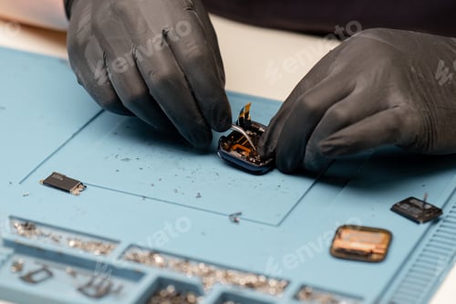 Preview: Workshop for the repair phones equipment Phone and equipment repairs a smart watch