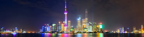 Preview: Shanghai skyline panorama