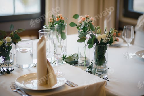 Preview: table setting for the wedding
